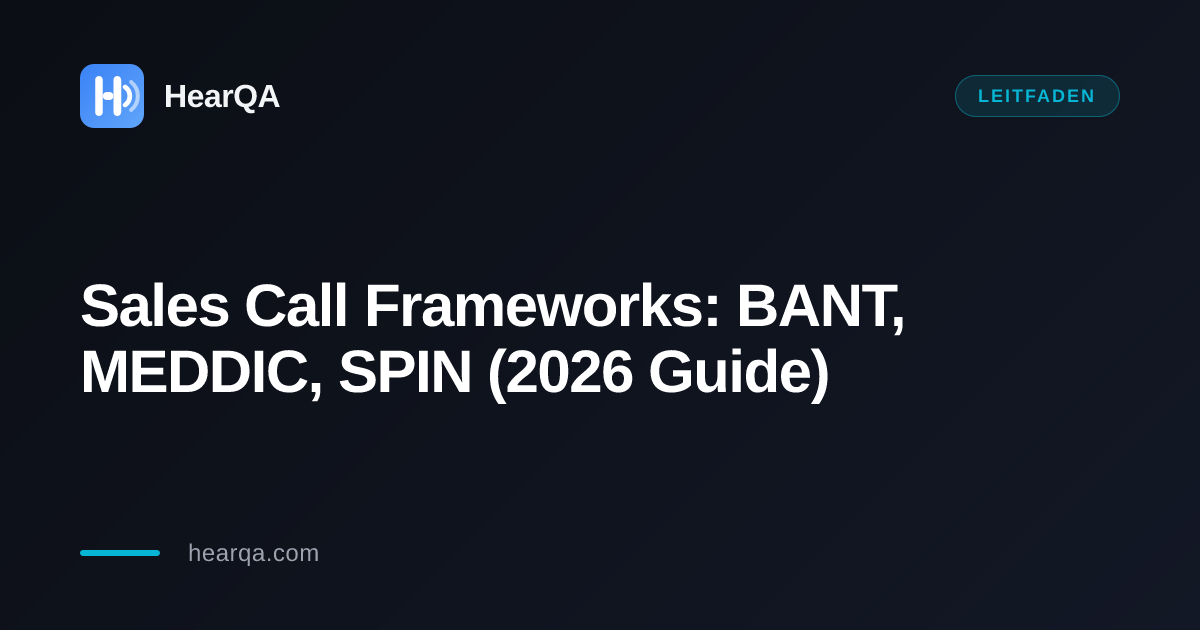 Sales Call Frameworks: BANT, MEDDIC, SPIN & Real-Time AI Coaching