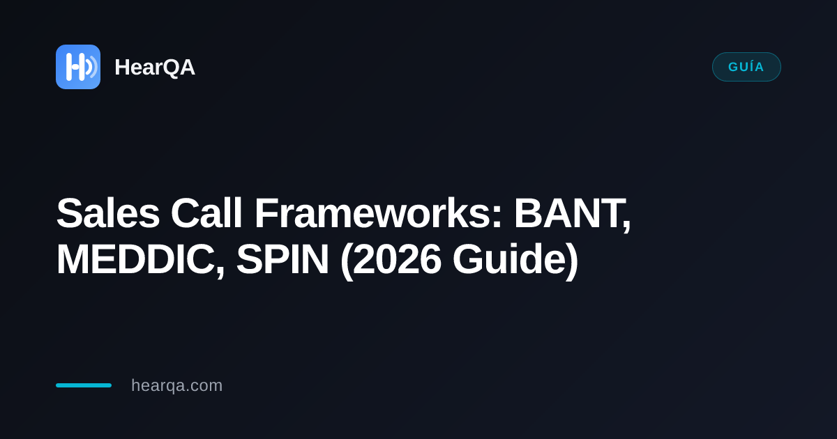 Sales Call Frameworks: BANT, MEDDIC, SPIN & Real-Time AI Coaching